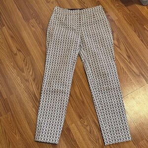 Tory Burch Classic Jacquard‎ Floral Motif Patterned Pants Size 0